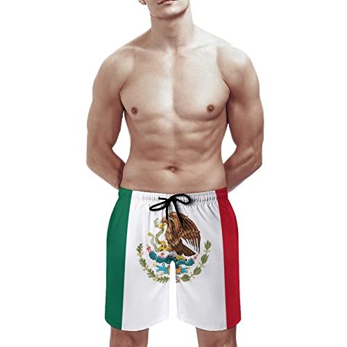 Men's Mexican Flag Board Shorts Summer Quick Dry Swim Trunks Swimwear3