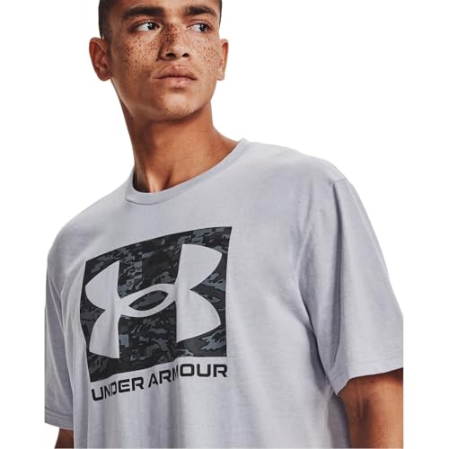 Image of Under Armour Men's Ua ABC Camo Boxed Logo Short Sleeve Short Sleeve Chart