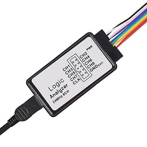 Usb Logic Analyzer Device With Emi Ferrite Ring Usb Cable 24Mhz 8Ch 24Mhz 8 Channel Uart Iic Spi Debug For Arduino Arm Fpga M100 Scm #TOP1