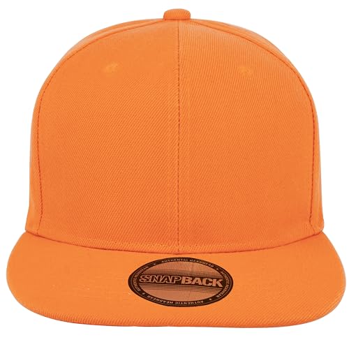 Image of Gelante Snapback Hats for Men - Flat Bill Brim Baseball Cap Hat - Plain Blank Adjustable