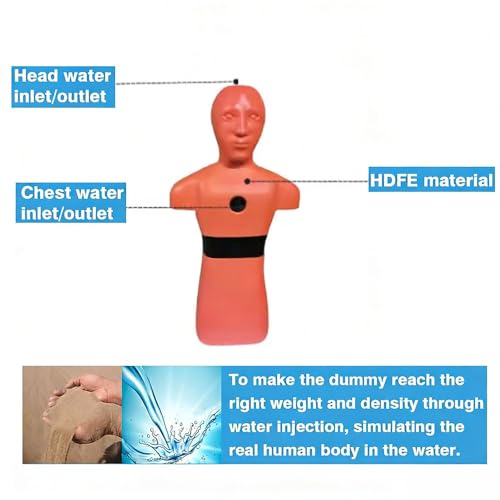 Muñeco de entrenamiento para rescate acuático naranja miniatura 3