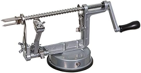 Heczy Apple Peeler - Adjustable Apple Peeler and Corer, Spiralizing function Apple Peeler Corer Slicer, Suitable for Vegetables, Easy to use, With Instruction Manual and Sturdy Suction Base