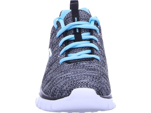 Skechers Women's Sneakers Track Shoe, Black/White, 7 AU