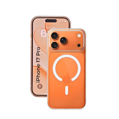 Image of Anti Yellow Clear Magnet Case for iPhone 17 Pro, Premium Polycarbonate, Ultra Strong Magnets, 360 Drop Protection, Raised Camera Protection, MagSafe Compatible
