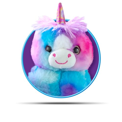 Image of Cloudz Kids Super Soft N' Cuddly Animal Airplane Travel Neck Pillow! Keep Children Comfy and Supported with a Buddy While Traveling or just Resting at Home - Pink /Blue Unicorn