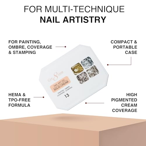 Paleta de Cre8tion Nail Art Gel Solid Cream 9 colores miniatura 4