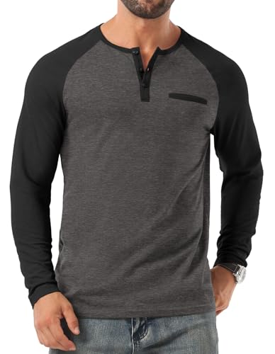 Sailwind Mens Cotton Henley Shirts Long Sleeve Casual T-Shirts Lightweight Button Pullover Shirts with Pocket4