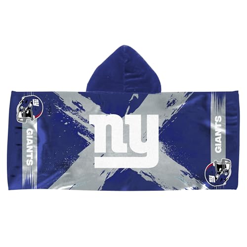 Northwest New York Giants NFL Cross Out Youth Hooded Micro Fiber Towel 22 x 51 Inches