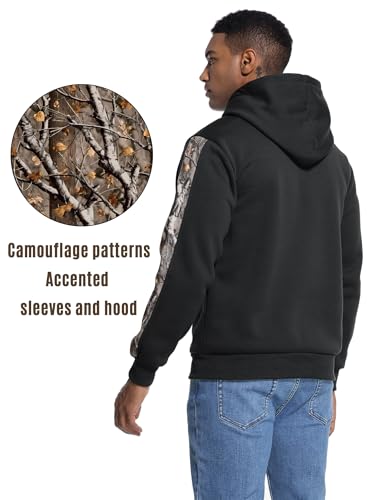 Leidowei Men's Camo Outfitter Fleece Hoodie Pullover Long Sleeve Casual Sweatshirt with Pocket - Image 6