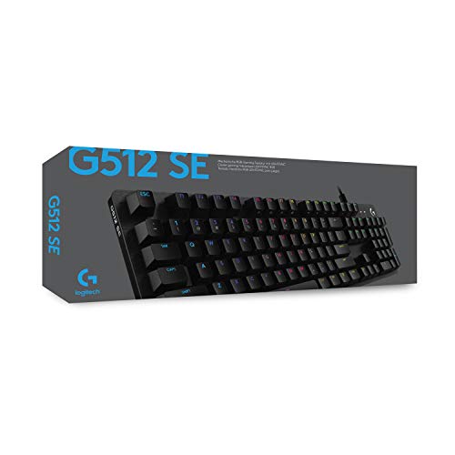 Logitech G512 Mechanical Gaming Keyboard Special Edition,Rgb Lightsync Backlit Keys,Gx Blue Clicky Key Switches,Brushed Aluminum Case,Customizable F-Keys, Usb Pass Through,Azerty France - Black #TOP3