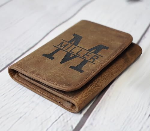 Personalized Trifold Wallet for Men, Custom Wallets for Men, Birthday Gifts for Men, Name Monogram Wallet for Men, Son, Grandpa, and Boyfriend, Wedding, Anniversary, Graduation2