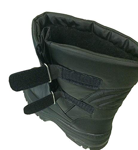 V-100 Alaska Men's Winter Boots Cold Weather Nylon Ski Warm Fur Lined Snow Shoes, Black (8 D(M) US, Black-2)