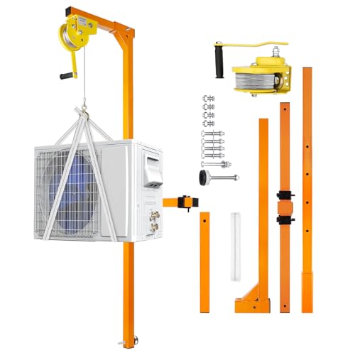 Support de grue de levage de climatiseur 400 LB à mât réglable et câble acier