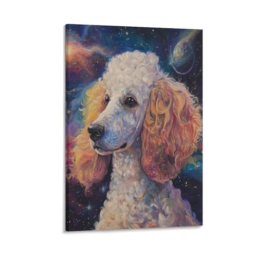 Toile caniche décoration murale cadeau idéal pour chambre
