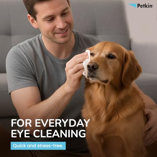Image of Petkin Jumbo Eyewipes for Dogs and Cats, Wipes Away Daily Dirt and Tear Stains, Gently Cleans Eye, Remove Dirt, Super Convenient, Ideal for Home or Travel 80 Petwipes