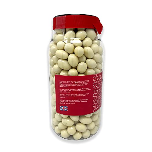 Rita Farhi White Chocolate Covered Raisins in a Gift Jar | Vegetarian and Chocolate Gift - Chocolate Coated Fruit - 870 g - New Palm Oil Free Recipe