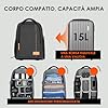 TARION Zaino Fotografico Borsa Fotografica: Zaino Macchina Fotografica Professionale Borse per Fotocamera Reflex DSLR con Custodia per Laptop da 15" Copertura Antipioggia Nero TB-04