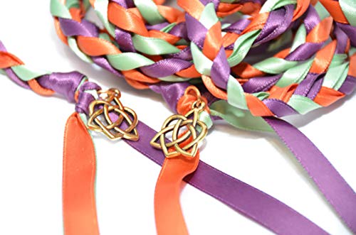 Autumn Sage Celtic Heart Knot Wedding Handfasting 6Ft Cord #Divinitybraid #Celtic #Handfasting #Celticknot #TOP1
