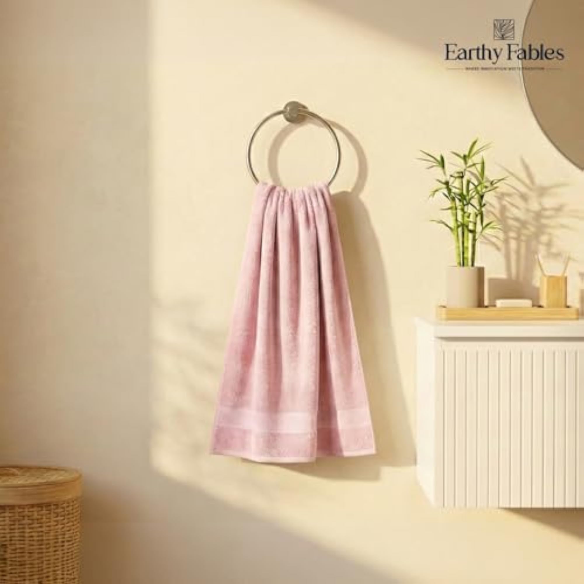 Bamboo Towel Set, 1 Bath Towel & 2 Hand Towels