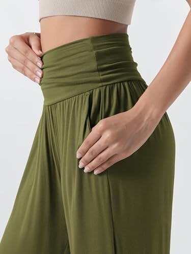 Image of ODODOS Women's Wide Leg Palazzo Lounge Pants with Pockets Light Weight Loose Comfy Casual Pajama Pants-26 /28 /30 inch /32 inch Inseam