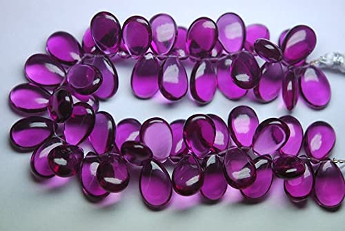Quartz rose rhodolite poire 10x16mm LKBEADS pour fabrication de boucle d'oreille