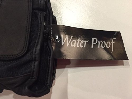 Mens Full finger wrist leather gloves Motorcycle riding Insulated Paded Palm Blk(XS)