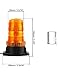 QWORK Amber Led Strobe Lights, Warning Emergency Flashing Beacon Lights for Trucks, Cars, Bus, Tractor, Mower, ATV, Golf Carts, UTV, 2 Pack