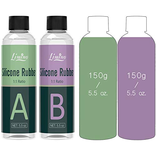 Silicone Mould Making Kit - 10oz Translucent Liquid Rubber for Casting, Resin Moulds - 1:1 Mixing Ratio Fast Curing Silicone for Jewelry Making, DIY Crafts