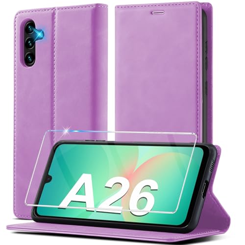 Étui cuir Samsung Galaxy A26 pour regarder vos vidéos avec support et rabat de protection