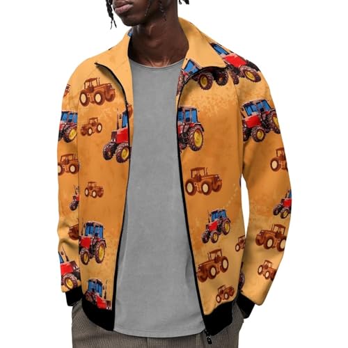 doginthehole Men's Casual Jacket Stand Collar Zipper Sports Jackets Long Sleeve Coat Outwear Athletic Sweatshirt, XS-5XL