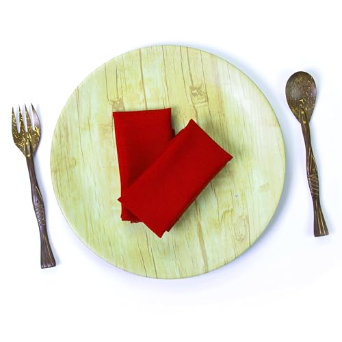 MDS Pack de 12 Servilletas de Tela 44x44 cm Rojo miniatura 2