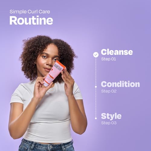Image of MANETAIN Moisturising Shampoo 50ml for Curly, Dry & Frizzy Hair | Sulphate & Paraben Free | Hydrates & Strengthens with Baobab Protein, Seaweed & Marshmallow Extract | CG-Friendly, Gentle Cleanser for Soft, Defined Curls