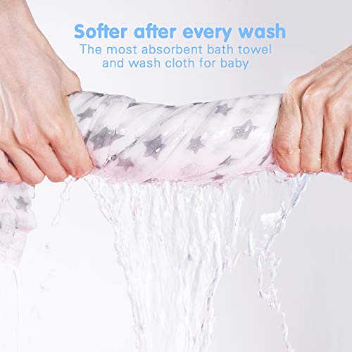 Akk Baby Baby Muslin Bath Towels, Super Soft Cotton Receiving Blanket For Baby's Delicate Skin, 2 Pack 37X37 Inches White, Upgrade 6 Layers Thick Cotton Baby Bath Towel For Newborns Boy Girl #TOP6