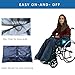 Wheelchair Waterproof Blanket XXL, Fleece Lined Warmer Cover Scooter Cosy for Wheelchair Keep Warm for Leg Fits Seat no Wider Than 22 inches（Vacuum Packaging）