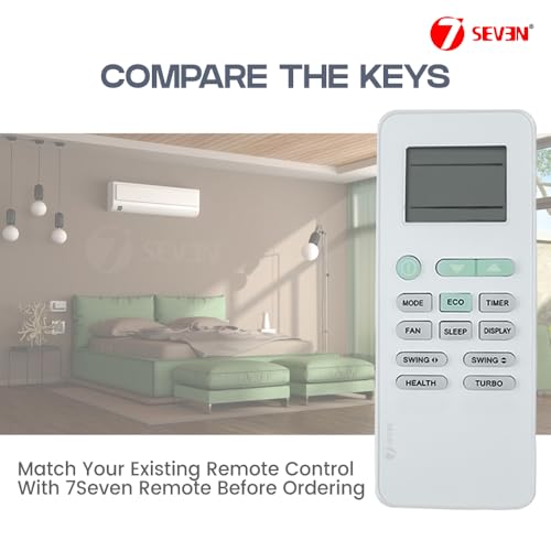 Image of 7SEVEN Compatible Forbes Ac Remote Original GYKQ-52 Model 145 with ECO Hotkey Suitable for Split and Window Air Conditioner Recommend to Match Exisiting Remote Control Key By Key