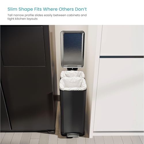 Image of Home Zone Living 13 Gallon Kitchen Trash Can with Dual Compartments