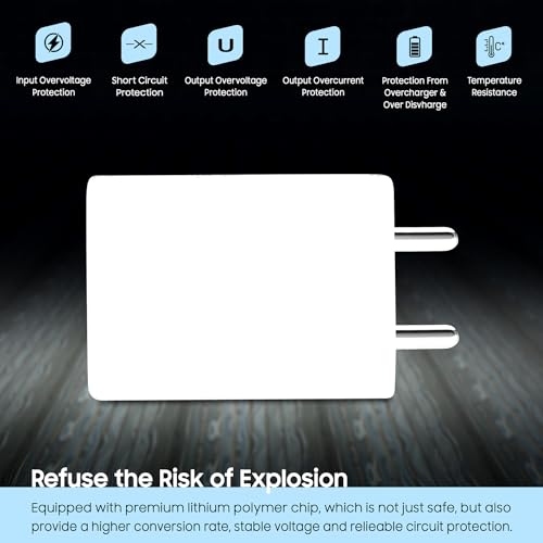 Image of Vivo 66W C-Type Flash Fast Charger Adapter for Vivo V40, V40 Pro, V40e, Y300 5G, Y28E,Y28S,T3 Lite,Y58,Y200 Pro,V30E,Y18I,Y18,Y18E,V30,V30 Pro,V29,Iqoo Z9X,T2Pro,Iqoo 9,Neo 7 Pro | 66 w Adaptor, White