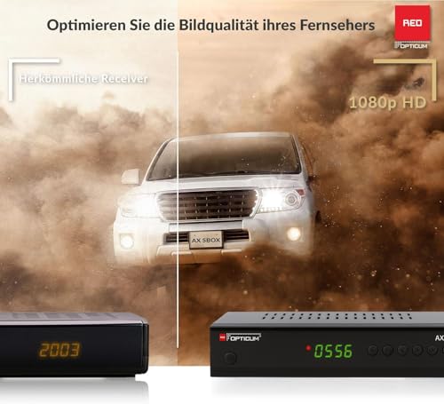 RED Opticum AX 150 Sat Receiver mit Aufnahmefunktion PVR, Digital Satelliten-Receiver mit HDMI -...