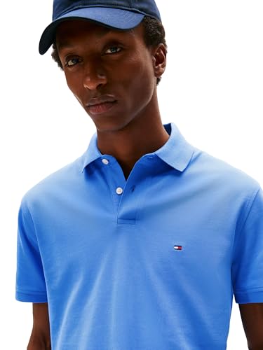 Image of Tommy Hilfiger Men's Short Sleeve Polo Shirts in Classic Fit with Stretch and Organic Pique Cotton
