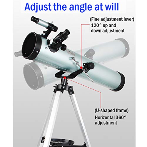 Telescopio Refractor YXCKG 76 mm para Principiantes con Trípode miniatura 2