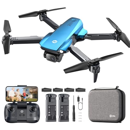 Holy Stone HS290 Foldable Drone with Camera 1080P for Beginners, RC Drones with FPV Transmission, Long Flight Time, App Control, Optical Flow Camera Drones, Complete Set, Toy Gifts for Children, Blau
