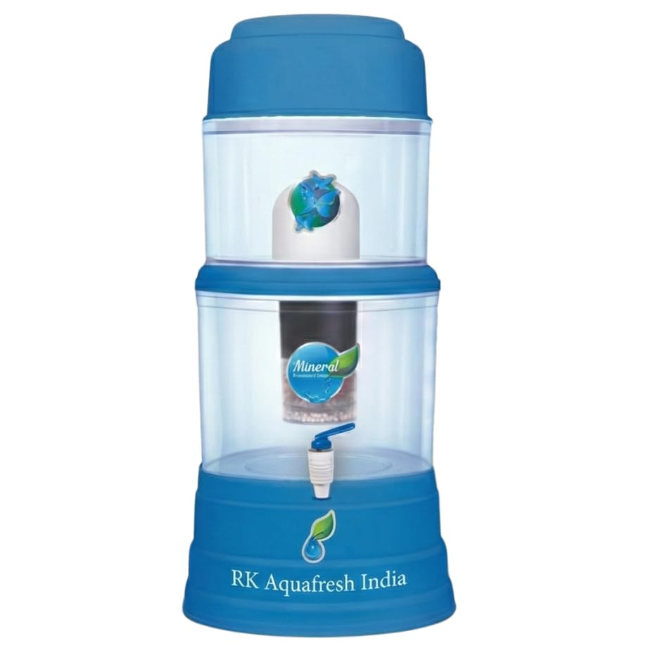 Rk Aqua Fresh India MINERAL POT MUNICIPLE WATER gravity based 16 L NON ELECTIC WATER PURIFIER 16 L Gravity Based Water Purifier (Blue)-image-20