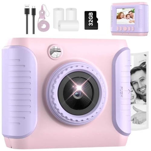 Instant Print Camera for Kids,2.4 Inch Screen Kids Instant Cameras,Christmas Birthday Gifts for...