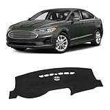 KUST Black Dash Cover for 2013-2020 Ford Fusion(S, SE, Titanium, Hybrid, Sport, Platinum, Energi) Non-Slip Dashboard Cover Interior for Ford Fusion Accessories Custom Fit Dash Mat