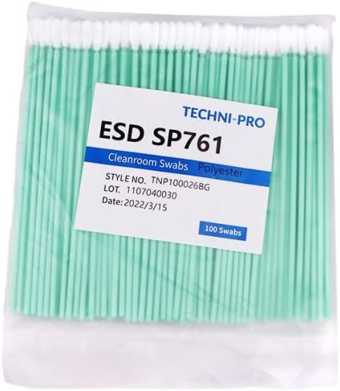 TNP100026BG - PSWB761 Cleanroom ESD Polyester Knit Swab, Static Dissipative Poly Handle, 100/Bg