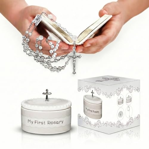 Image of Baptism Gifts for Girl - My First Rosary and Keepsake Box, Blessed Baptism Gifts for Boys, Stunning First Communion Gifts or Blessed Christening Gift for Boys or Girls with Catholic Gift Box