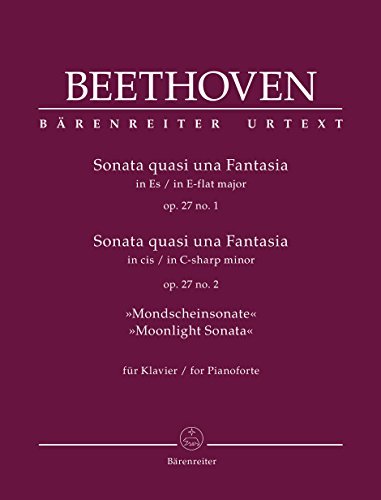 Sonata quasi una Fantasia f??r Klavier Es-Dur, cis-Moll op. 27, 1+2 Mondscheinsonate. Spielpartitur, Urtextausgabe by Ludwig van Beethoven (2015-03-10)