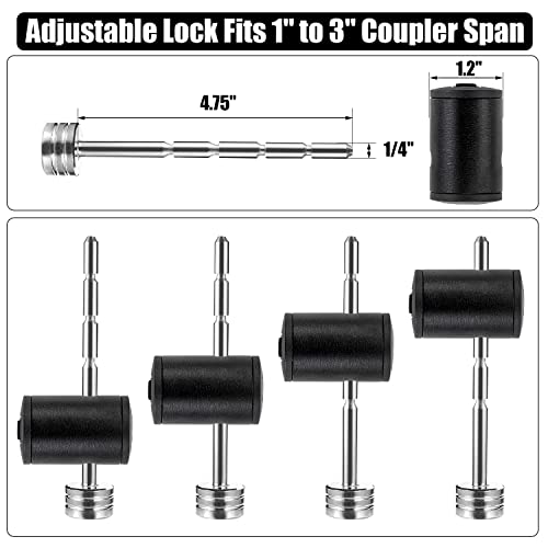 Czc Auto Trailer Tongue Coupler Lock Adjustable Trailer Coupler Pin Lock, Dia 1/4 Inch, 3 Inch Effectice Length Fits 1 Inch To 3 Inch Latch-Type Coupler For Towing Boat Truck Rv Car Trailer #TOP1
