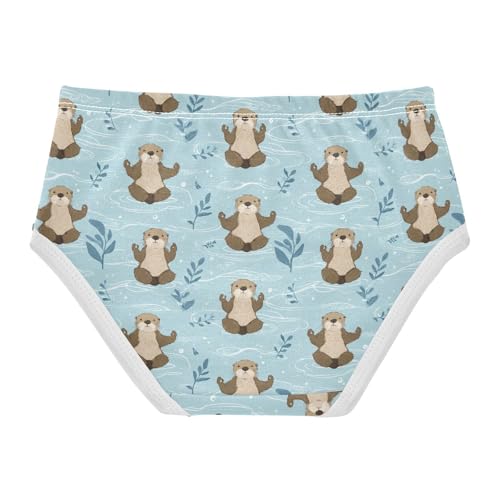 Girls Underwear Soft Cotton Cute Otters Kids Panties in Sizes 2/3t, 4t, 5t, 6 and 82