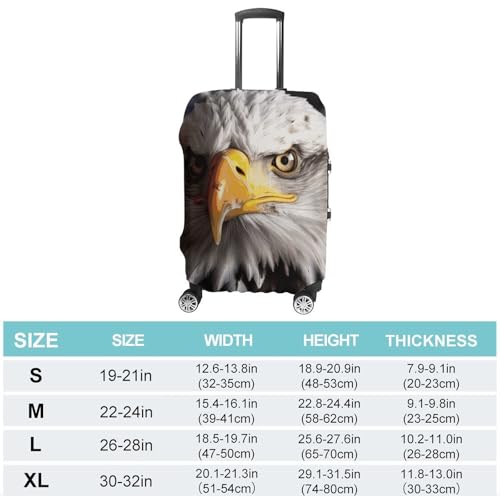Carry on Luggage Cover America Flag And Eagle Suitcase Covers for Luggages Tsa Approved Travel Luggage Sleeve Protector Elastic Suitcase Protector Anti-Scratch Washable Fits 19-30 Inch Case -M2